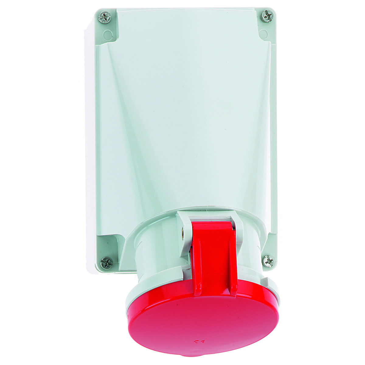 CEE-wandcontactdoos, 63A, PSK en ingang boven M20, hittebestendig, IP44