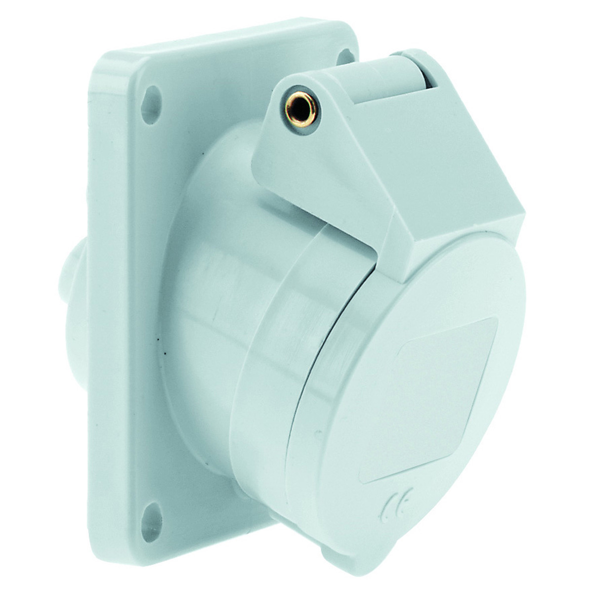 CEE-inbouwcontactdoos gelijkstroom, 16A, schuin, IP44