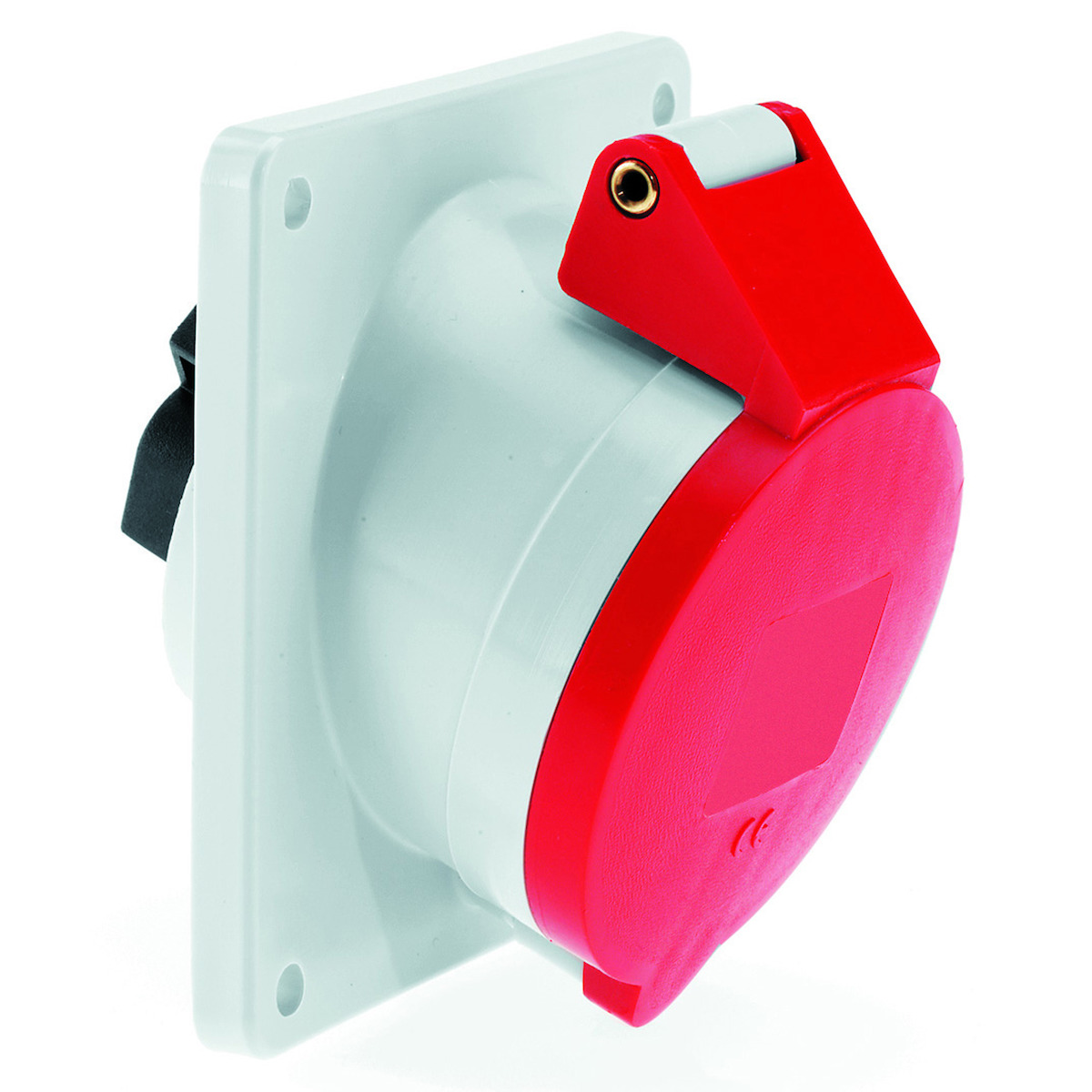 CEE-wandcontactdoos 7P, 16A+32A, schuin, hittebestendig, 100x92, IP44