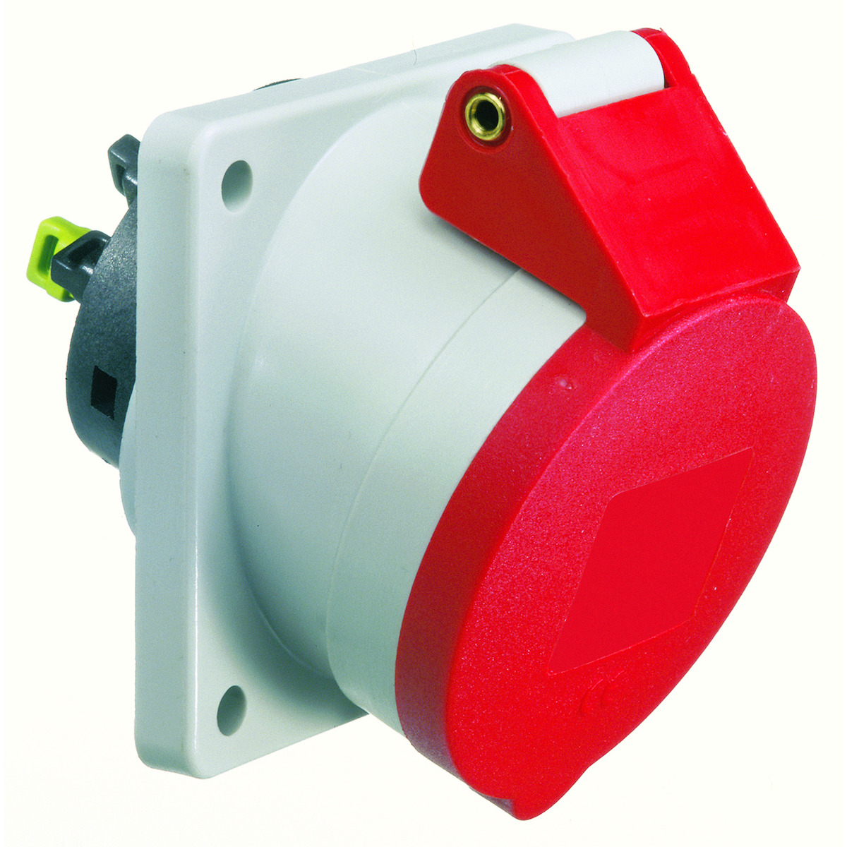 CEE-inbouwcontactdoos, 16A, schuin, QUICK-CONNECT, 68x62, 87x71, IP44