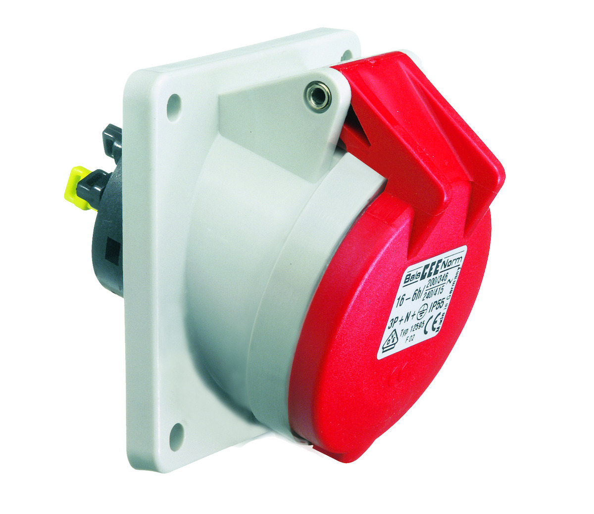 CEE-inbouwcontactdoos, schuin, IP44