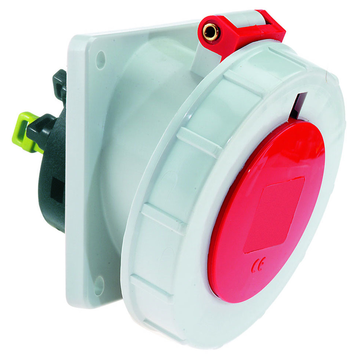 CEE-inbouwcontactdoos, 16A, schuin, QUICK-CONNECT, 68x62+75x75, IP67