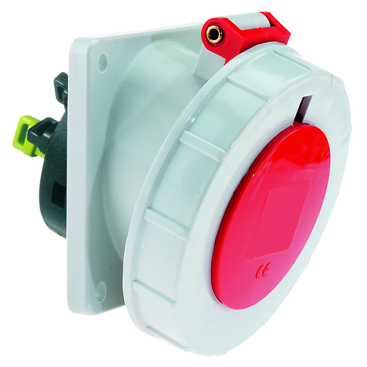 CEE-inbouwcontactdoos, 16A+32A, schuin, QC, hittebest,74x62+100x92, TE IP67