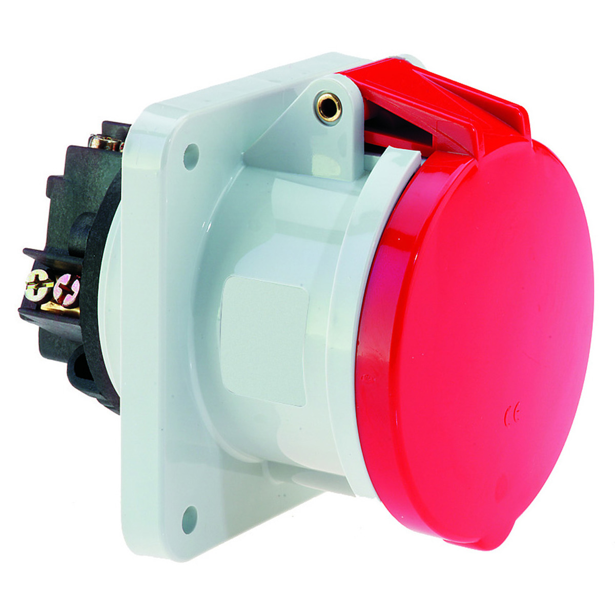 CEE-inbouwcontactdoos TE, 63A, hittebestendig, 107x100mm, IP44