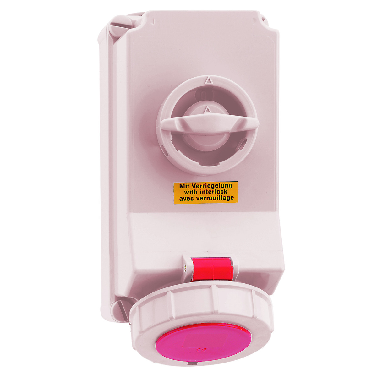 CEE-WCD afschakel-, vergrendelbaar, 32A, 118x225, Ni, hittebestendig, IP67