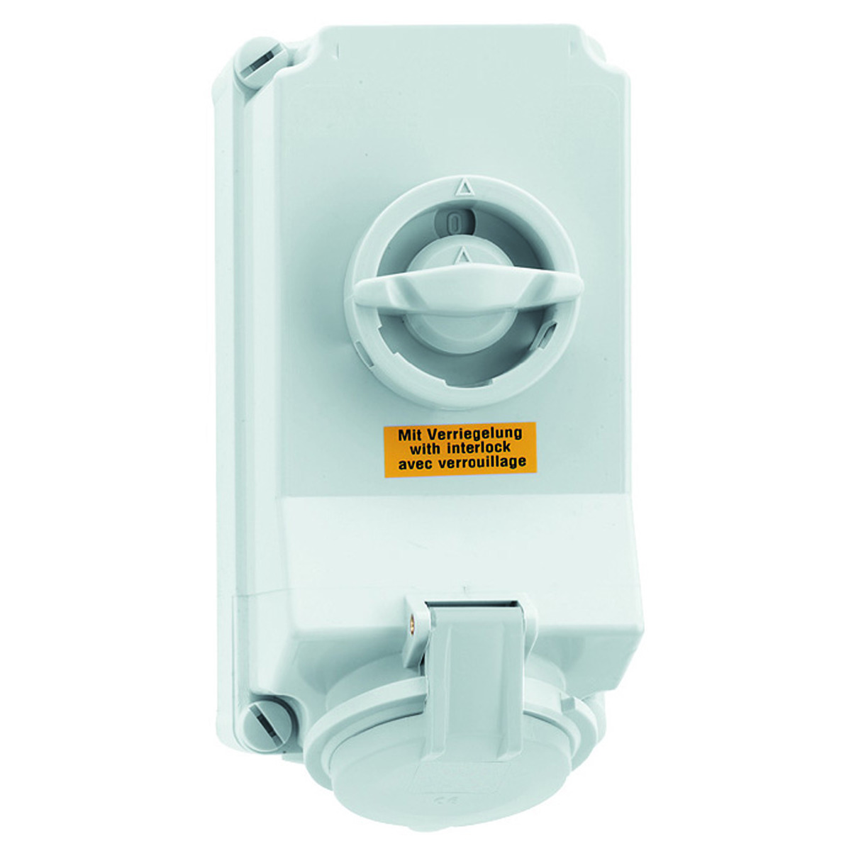 CEE-wandcontactdoos gelijkstroom, afschakelbaar, vergrendelbaar, 32A, IP44