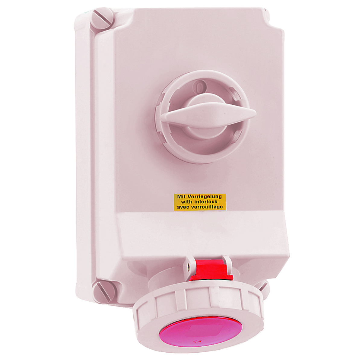 CEE-WCD afschakel-, vergrendelbaar, 63A, 160x260, Ni, hittebestendig, IP67