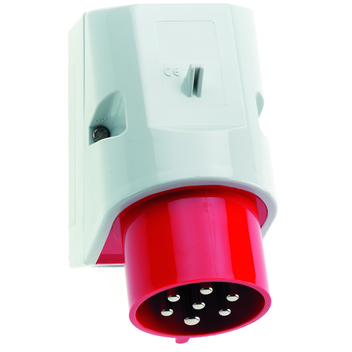 CEE-toestelcontactdoos 7-polig TE, aanbouw, 16A+32A, hittebestendig, IP44