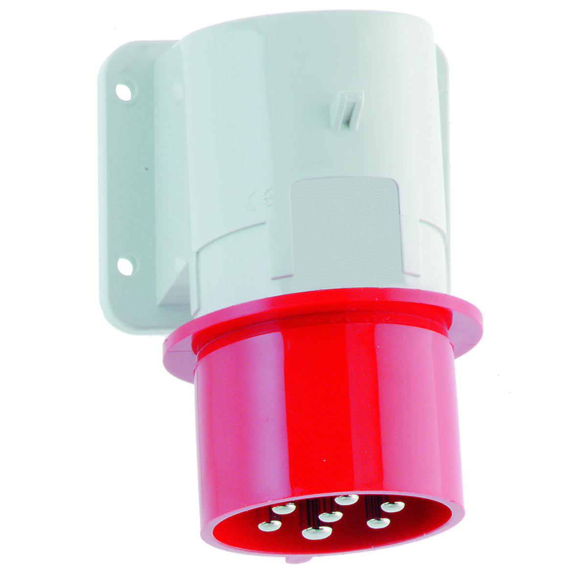 CEE-toestelcontactdoos  7-polig TE, opbouw, 16A+32A, hittebestendig,  IP44