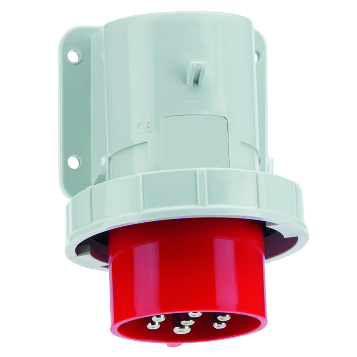 CEE-toestelcontactdoos 7-polig TE, opbouw, 16A+32A, hittebestendig, IP67