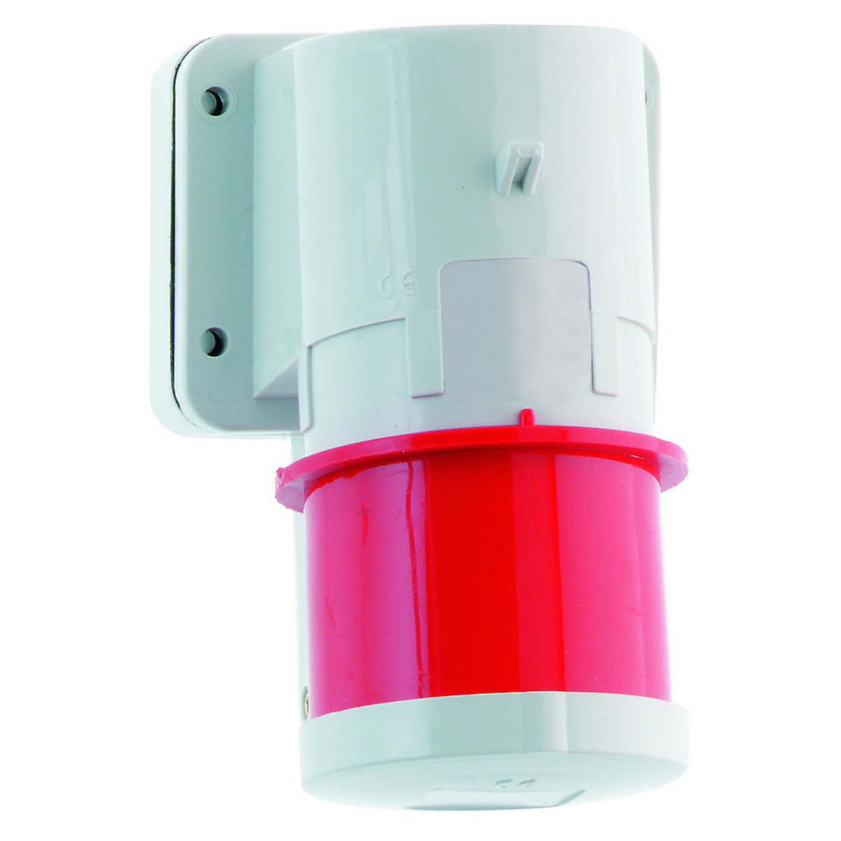 CEE-toestelcontactdoos, 16A+32A, aanbouw, klapdeksel, achterkant open, IP44