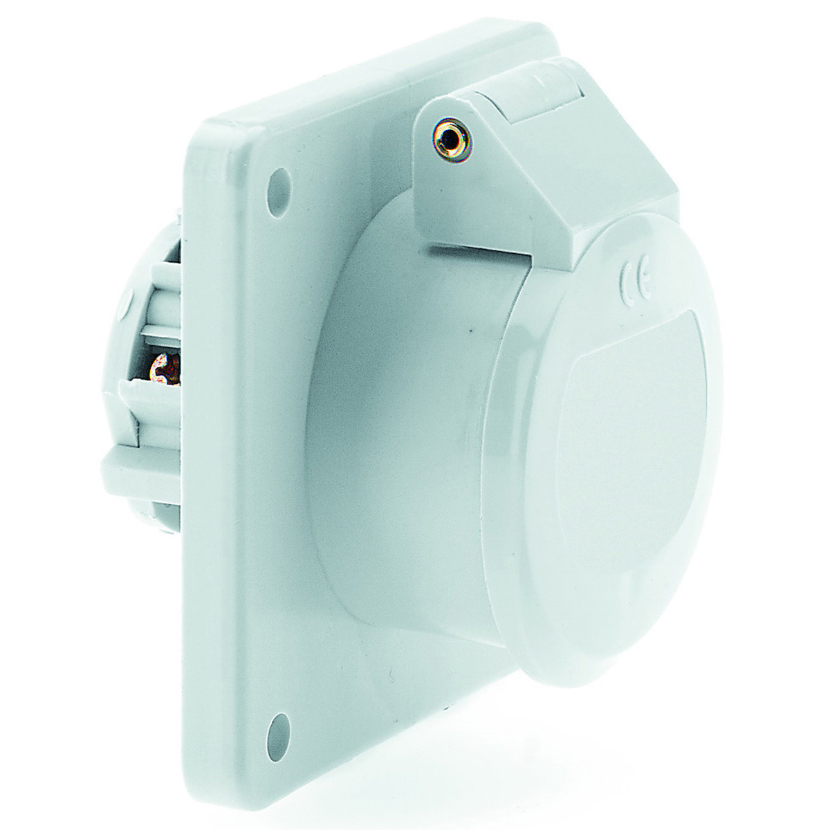 CEE-inbouwcontactdoos laagspanning, 16A+32A, flens 75x75mm, IP44