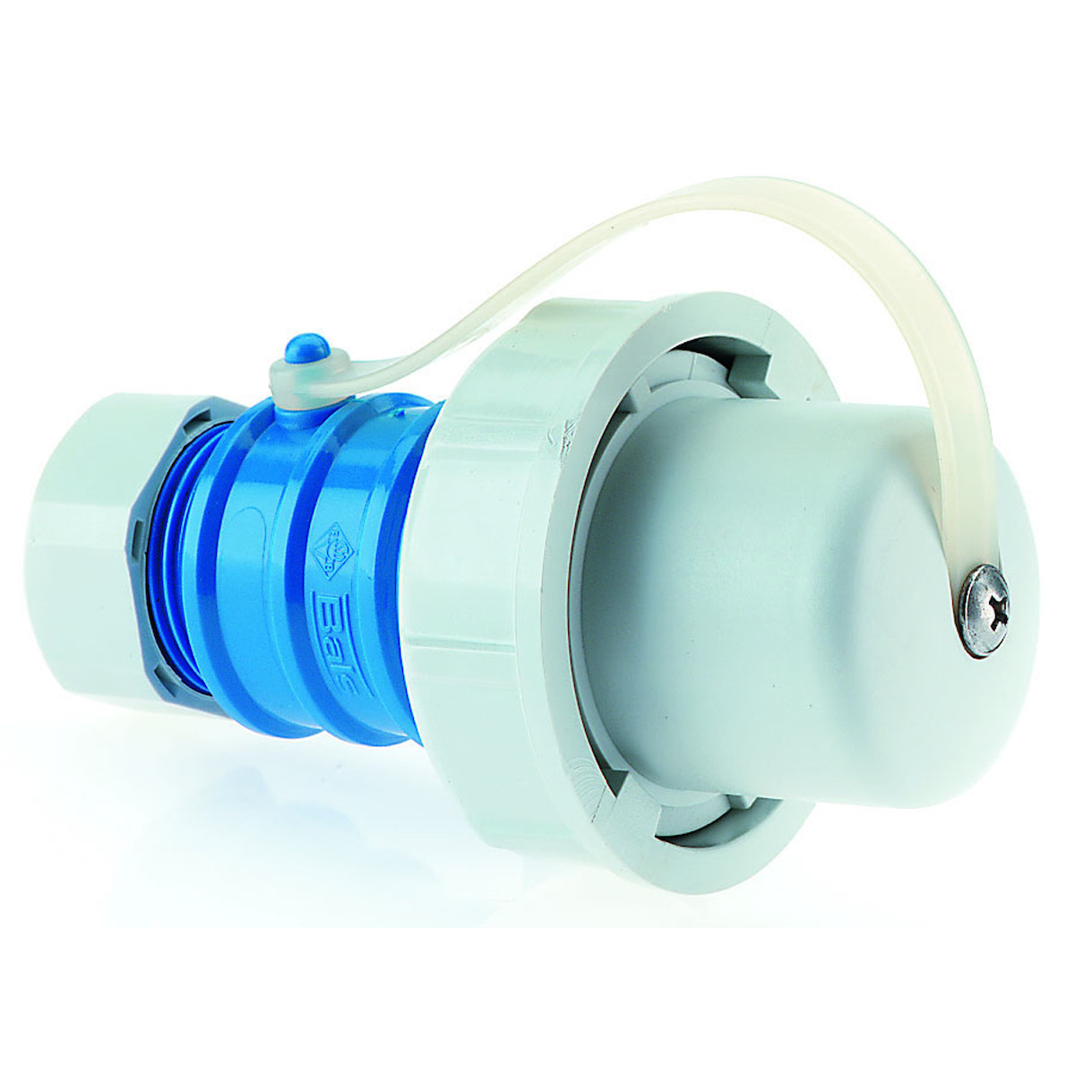 Schuko-steker, met afsluitdop, ook geschikt voor Belgisch/Frans systeem, vernikk