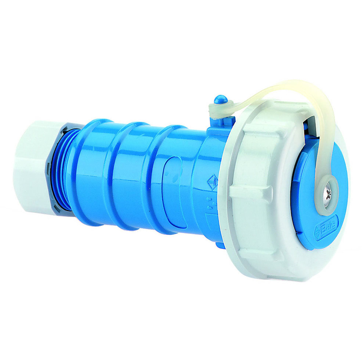 Schuko-koppeling, met schroefdop, vernikkelde contacten, IP54